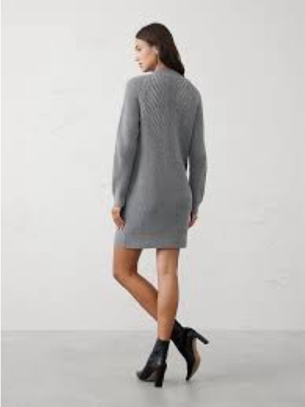 Express Gray Cable-Knit Sweater Mini Dress smoke free home